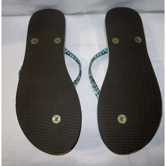 VERA BRADLEY Size 9-10 Colorful Flower Shower Flip Flops Sandals Beach Vacation - Picture 4 of 4